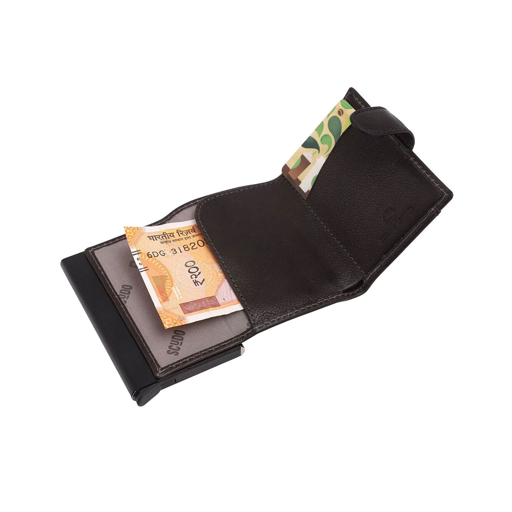 Scudo Burnished Slim Wallet - Black