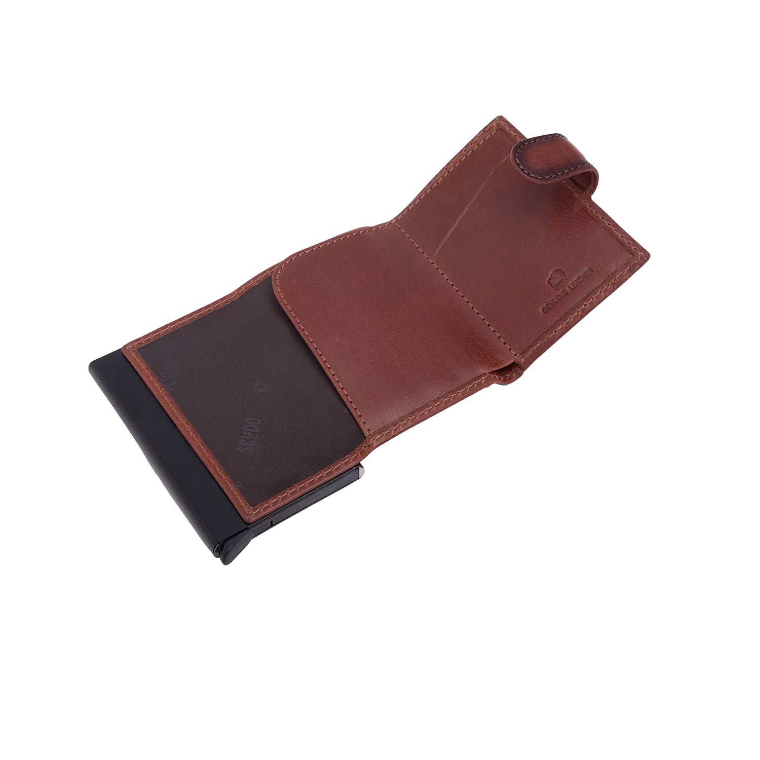 Scudo Burnished Slim Wallet - Cognac