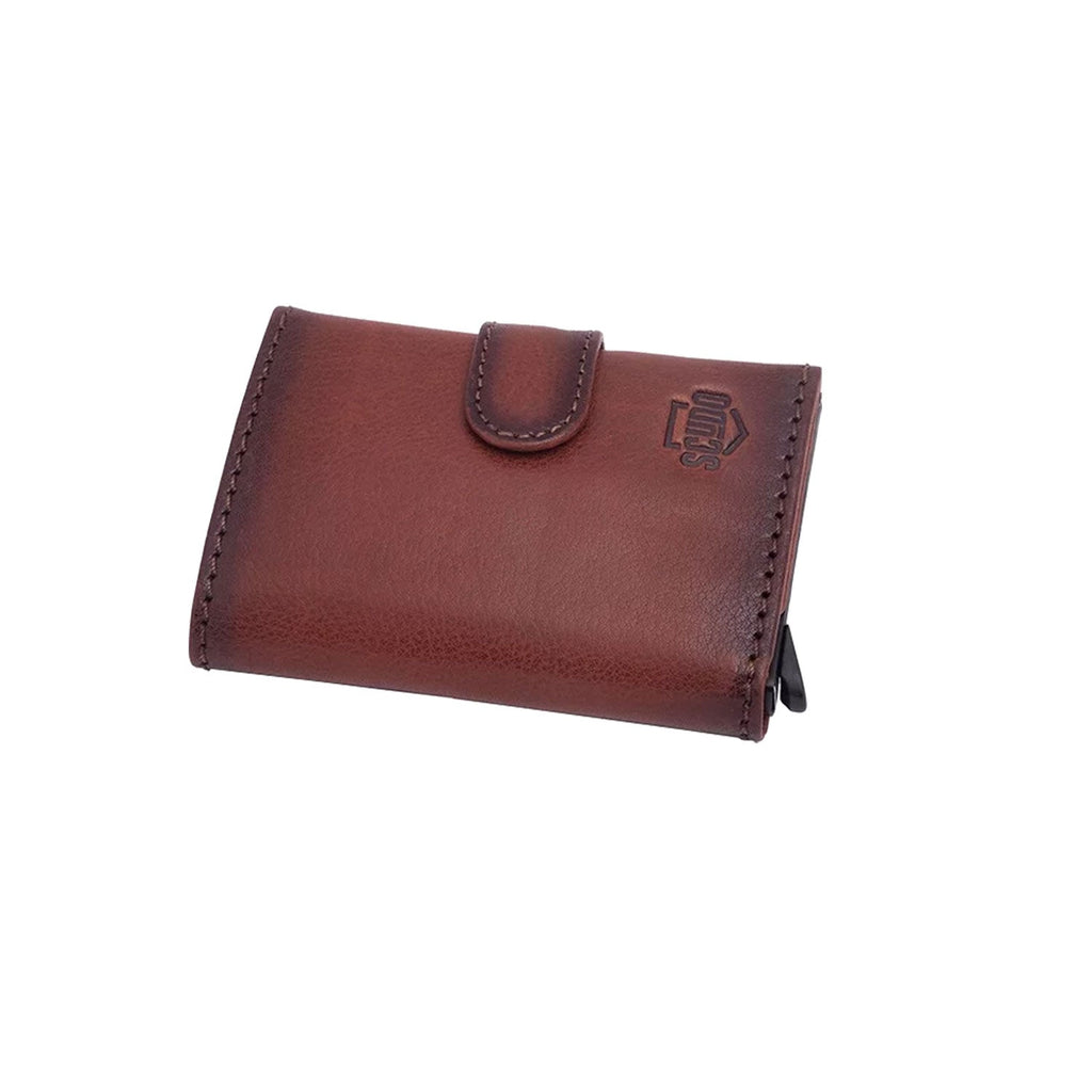 Scudo Burnished Slim Wallet - Cognac
