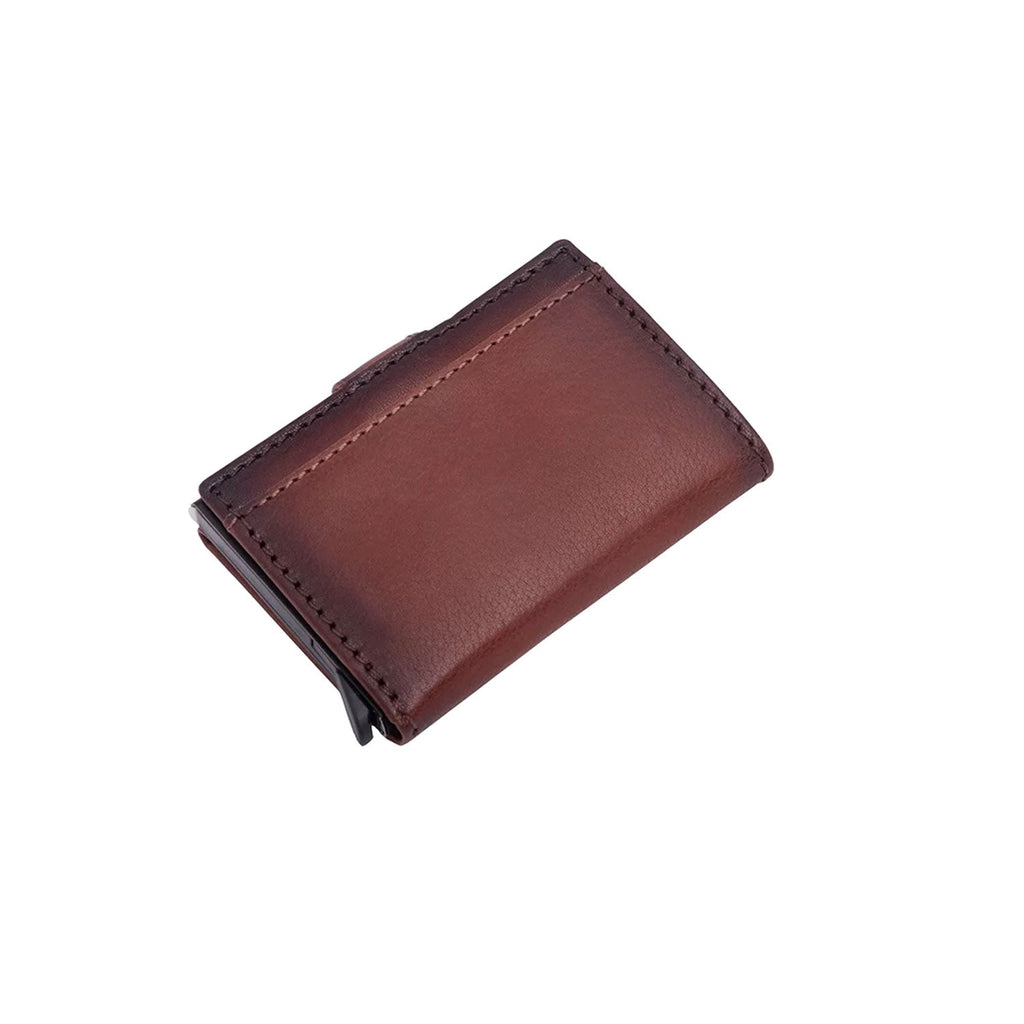 Scudo Burnished Slim Wallet - Cognac