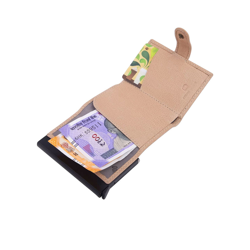 Scudo Burnished Slim Wallet - Sand