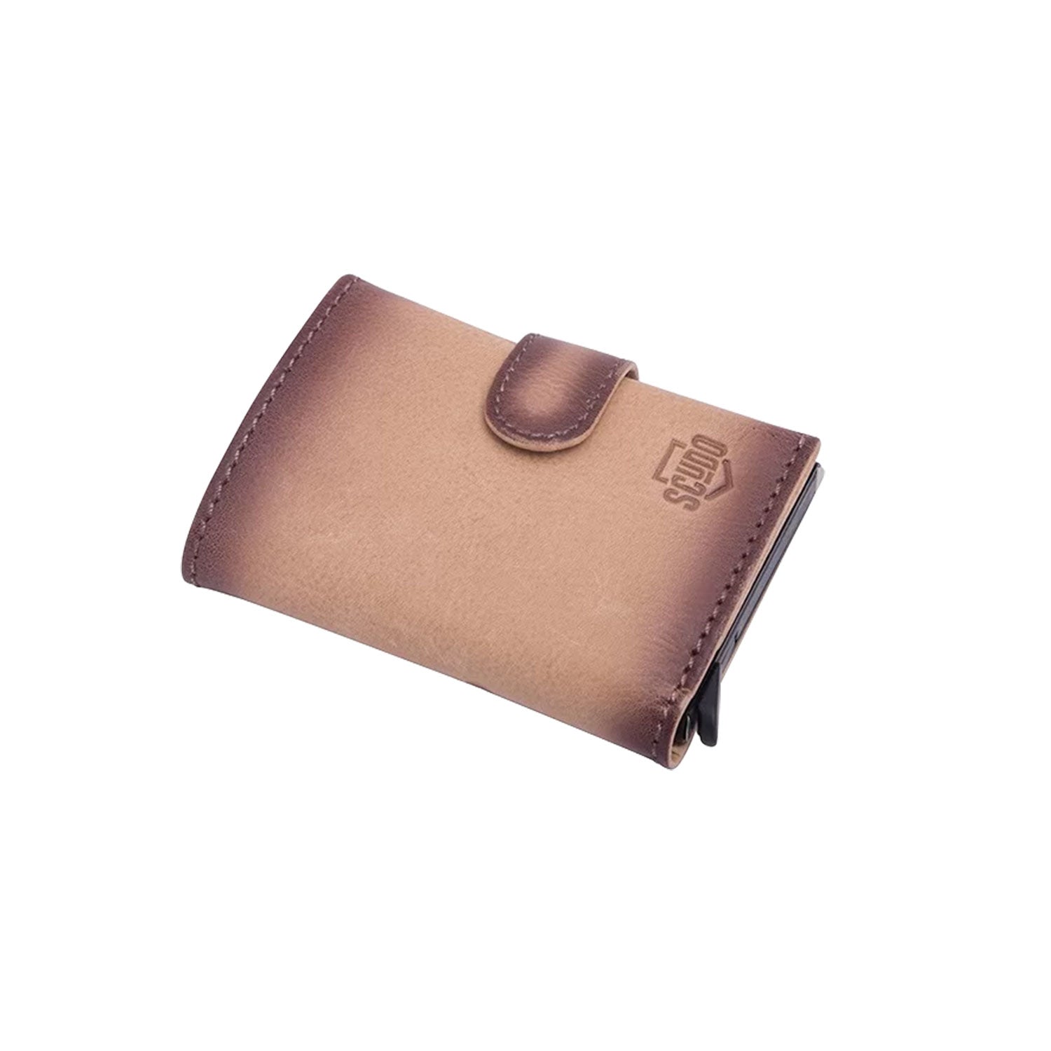 Scudo Burnished Slim Wallet - Sand