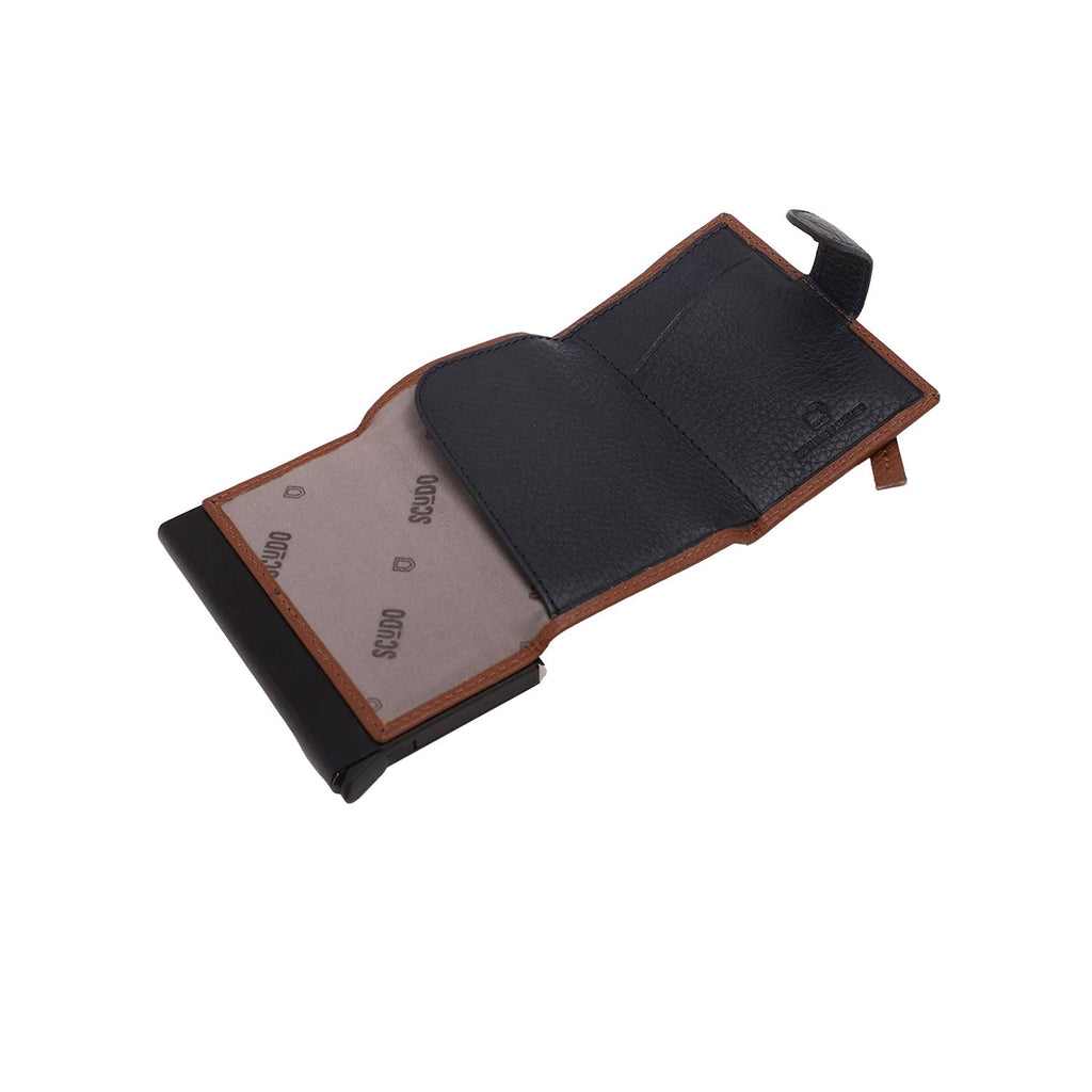 Scudo Mosaic Slim Wallet - Cognac/Navy