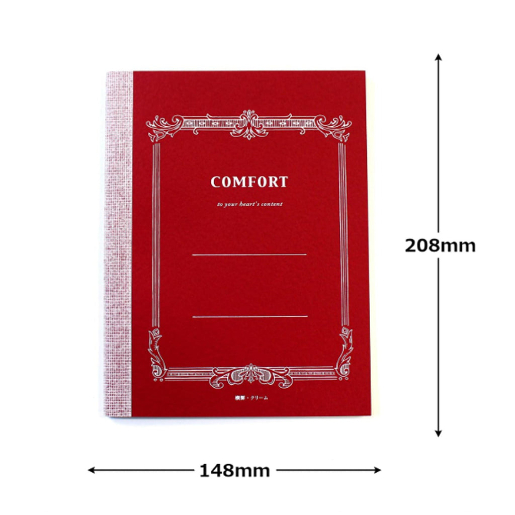 Tsubame C2015 Comfort Red 7mm Line Notebook - A5 - Ruled