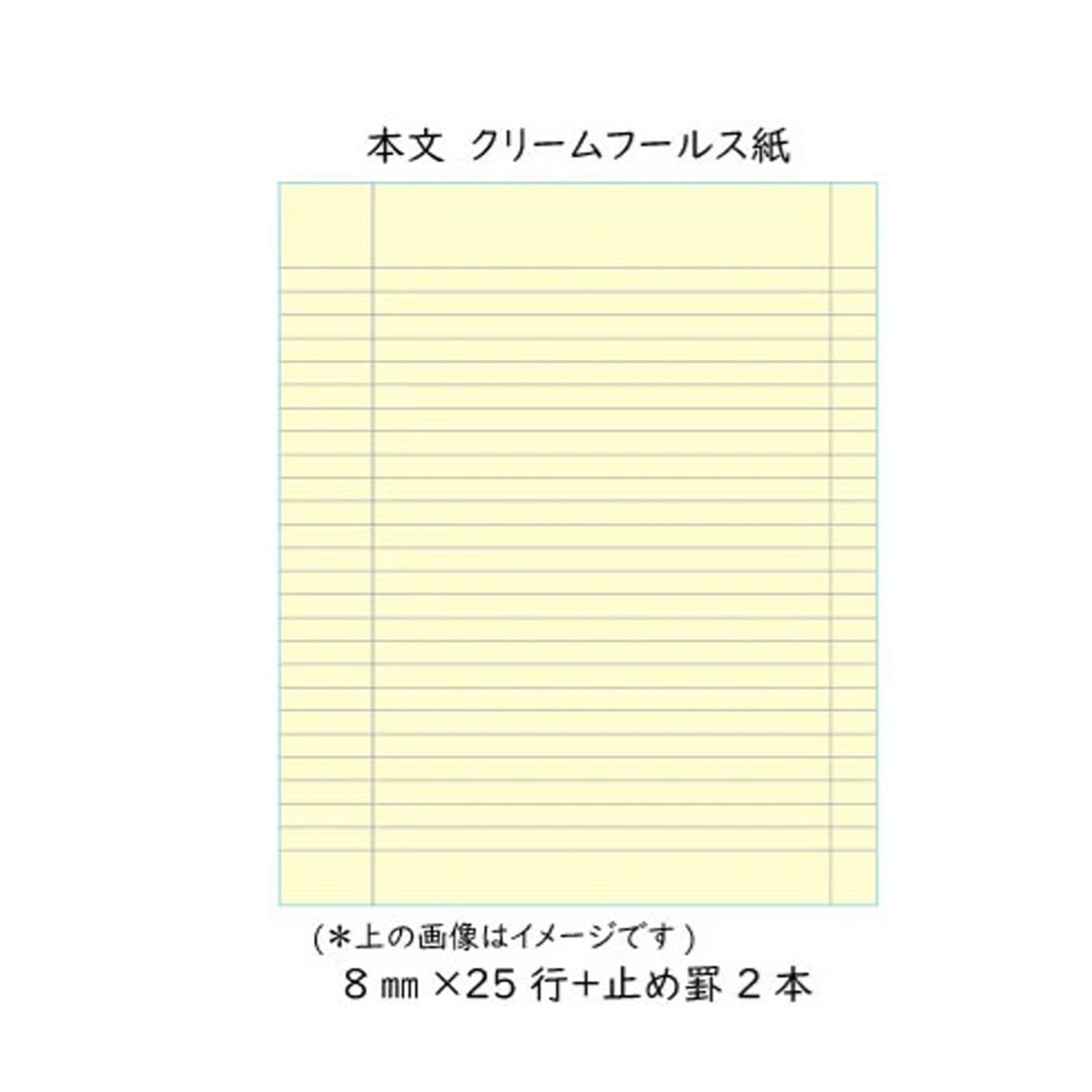 Tsubame C3016 White 8mm Line + Margin Notebook - Semi B5 - Ruled