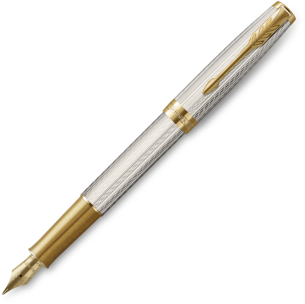 Parker Sonnet Premium Silver Mistral 18kt Fountain Pen