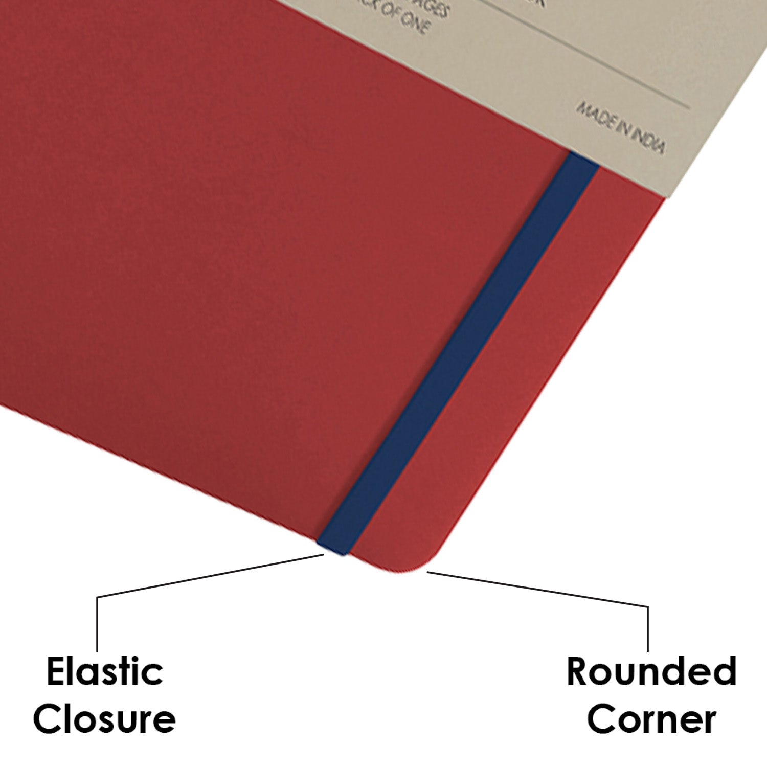 myPAPERCLIP Binary Series Hard Cover Notebook - Red - A5 - Plain