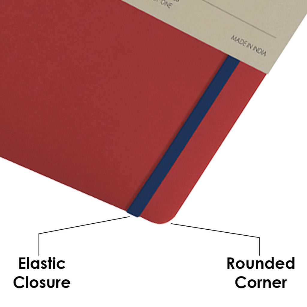 myPAPERCLIP Binary Series Hard Cover Notebook - Red - A5 - Ruled