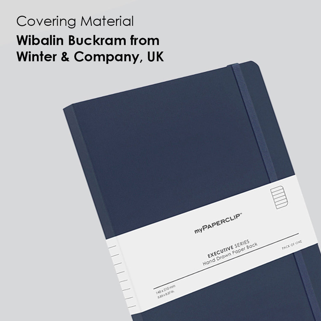 myPAPERCLIP Executive Series Soft Cover Notebook - Blue - A5 - Ruled