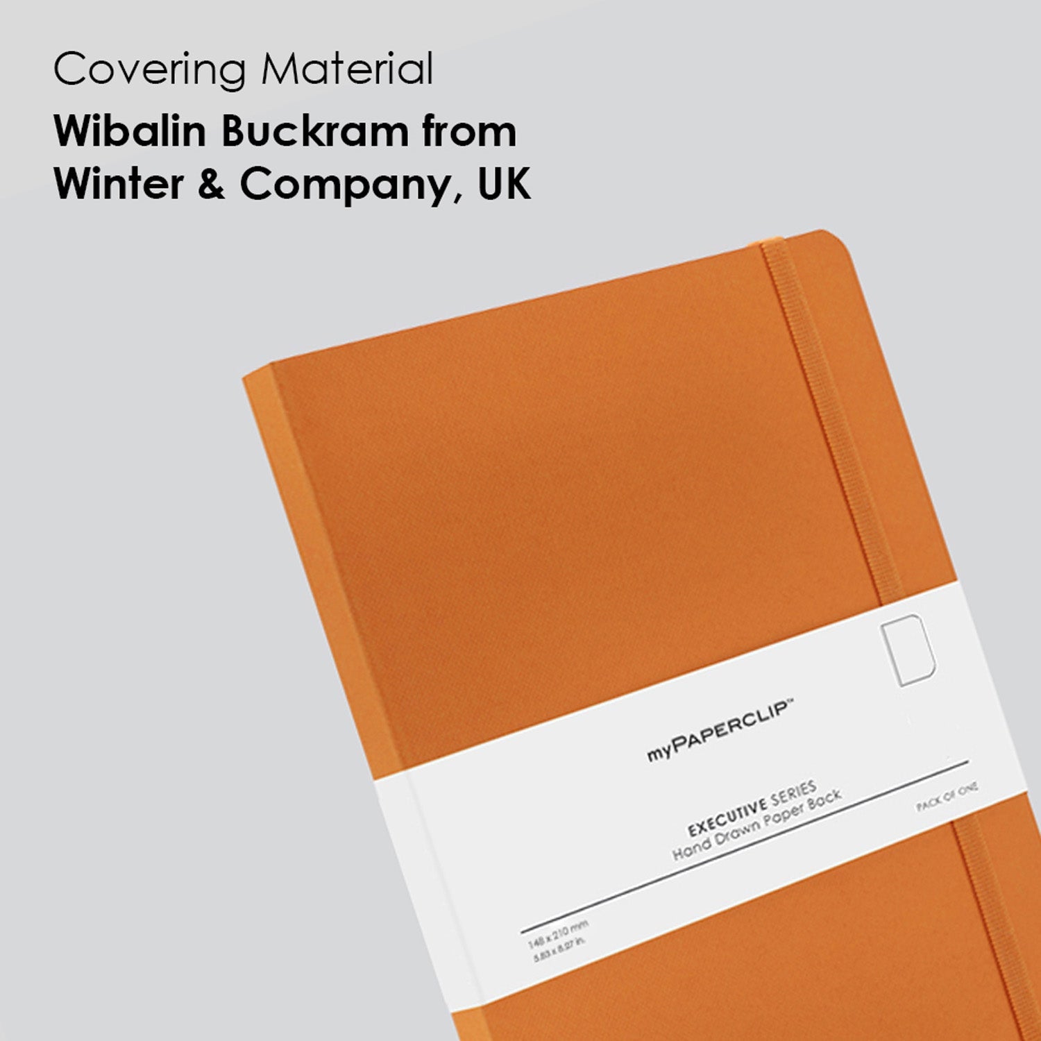 myPAPERCLIP Executive Series Soft Cover Notebook - Orange - A5 - Plain
