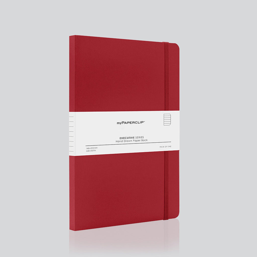 myPAPERCLIP Executive Series Soft Cover Notebook - Red - A5 - Ruled