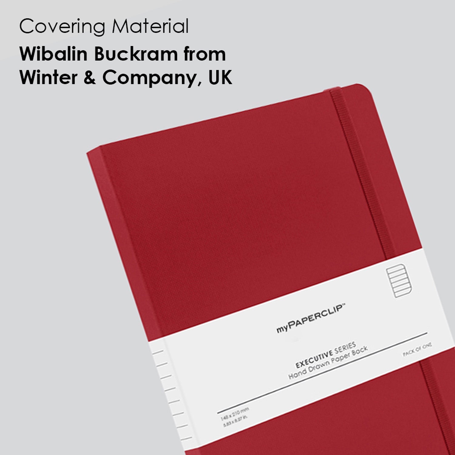 myPAPERCLIP Executive Series Soft Cover Notebook - Red - A5 - Ruled
