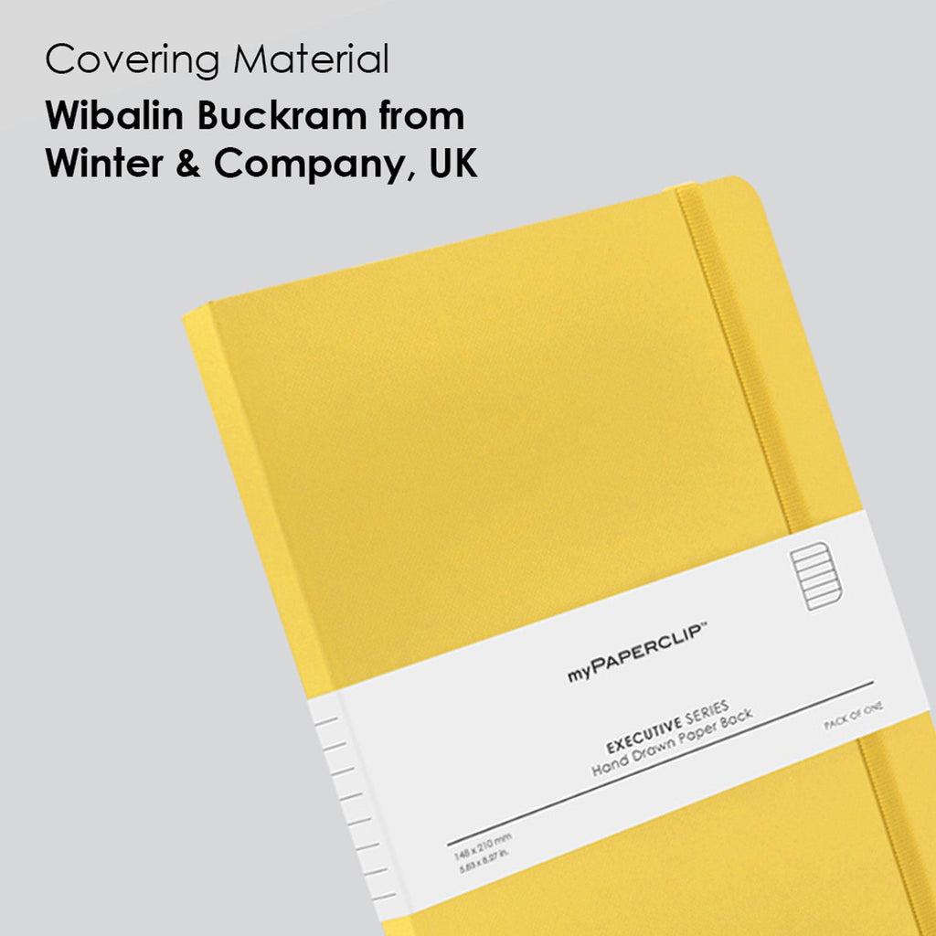 myPAPERCLIP Executive Series Soft Cover Notebook - Yellow - A5 - Ruled