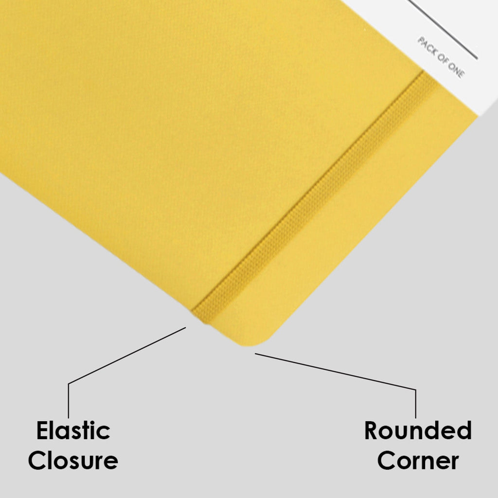 myPAPERCLIP Executive Series Soft Cover Notebook - Yellow - A5 - Ruled