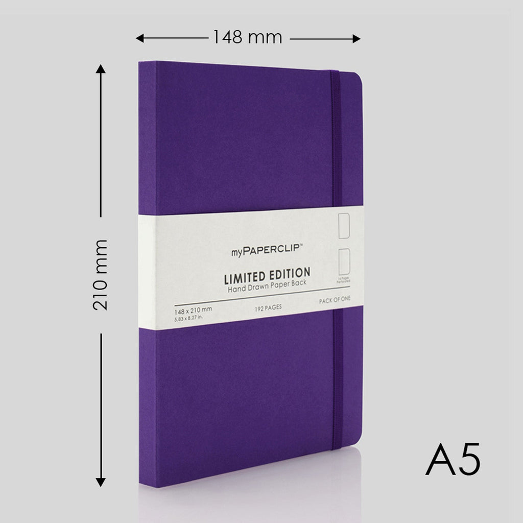 myPAPERCLIP Limited Edition Soft Cover Notebook - Amethyst - A5 - Plain