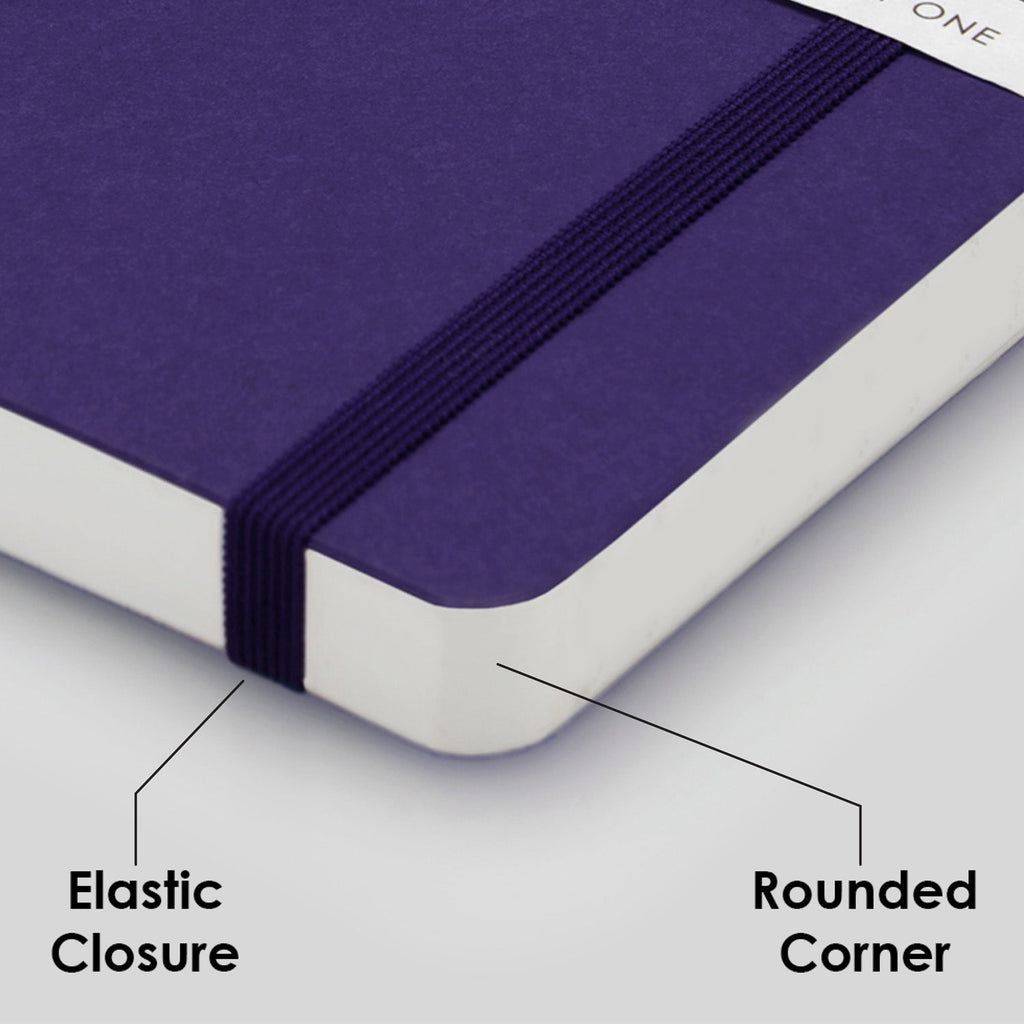 myPAPERCLIP Limited Edition Soft Cover Notebook - Amethyst - A5 - Plain
