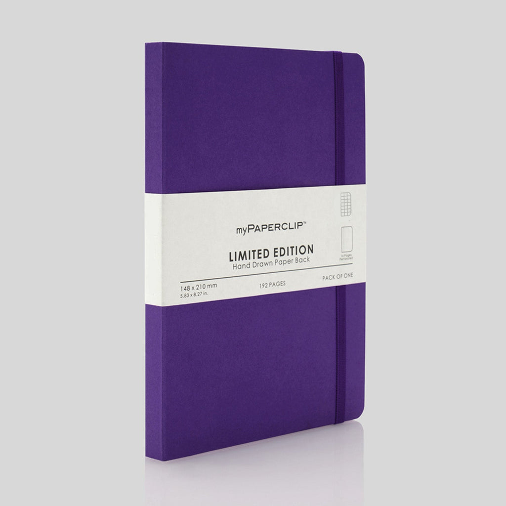 myPAPERCLIP Limited Edition Soft Cover Notebook - Amethyst - A5 - Squared