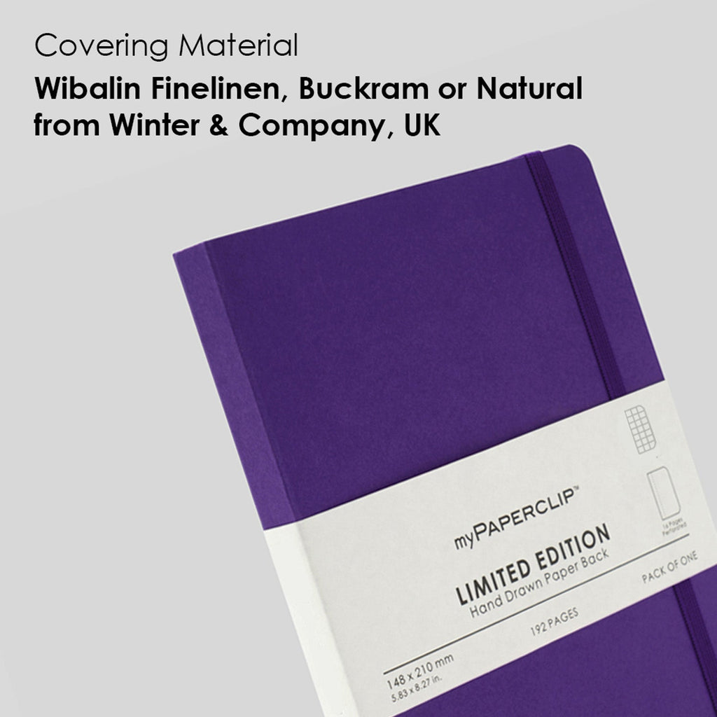 myPAPERCLIP Limited Edition Soft Cover Notebook - Amethyst - A5 - Squared