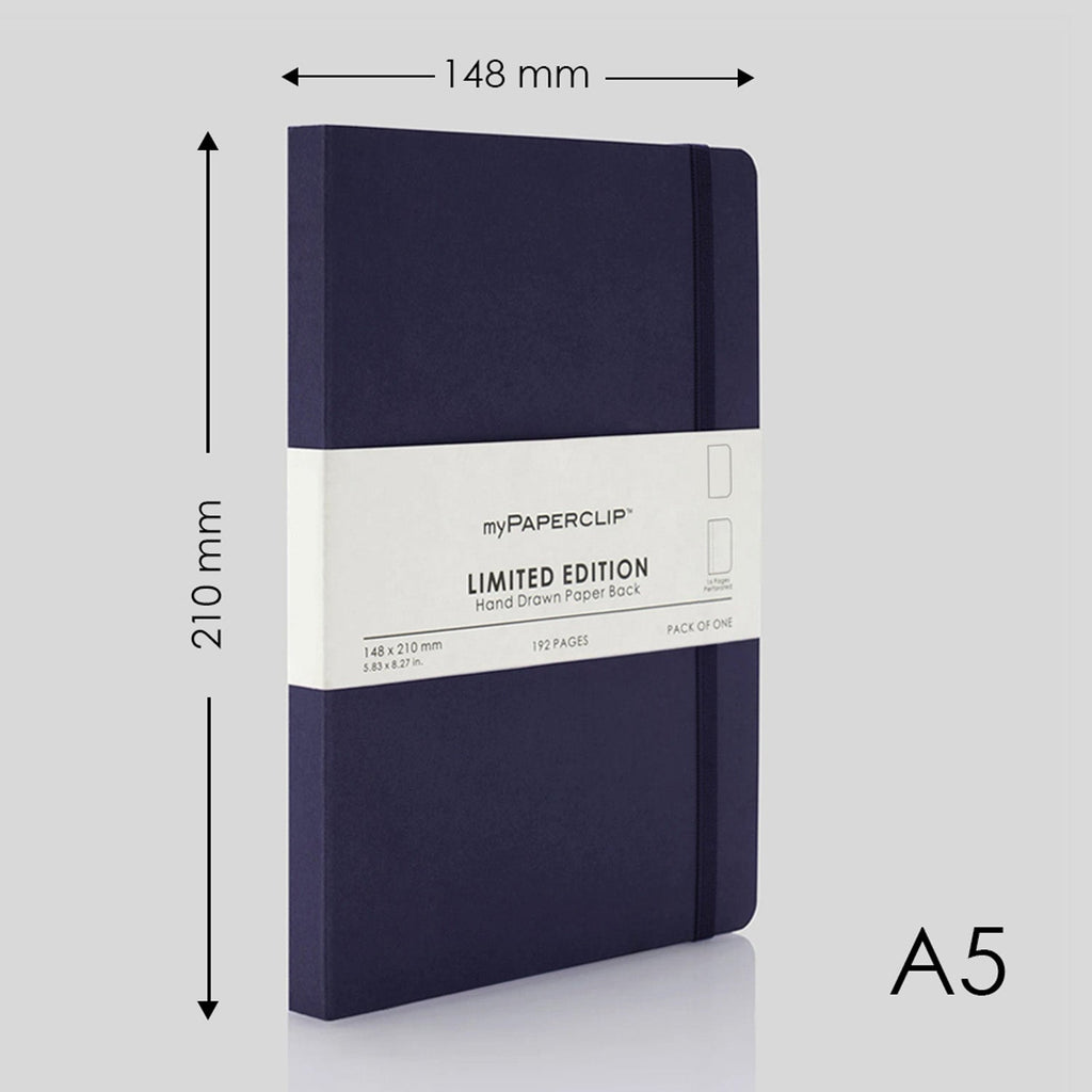 myPAPERCLIP Limited Edition Soft Cover Notebook - Aubergine - A5 - Plain