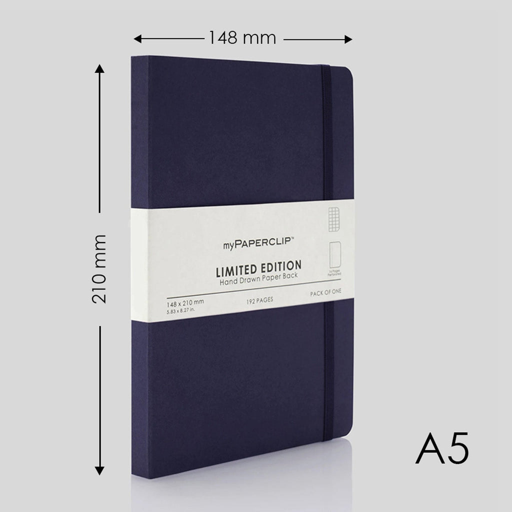 myPAPERCLIP Limited Edition Soft Cover Notebook - Aubergine - A5 - Squared