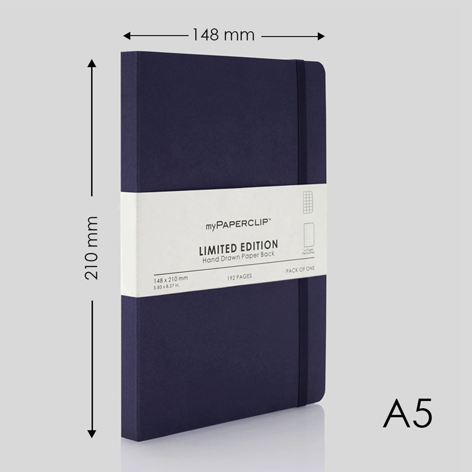 myPAPERCLIP Limited Edition Soft Cover Notebook - Aubergine - A5 - Squared