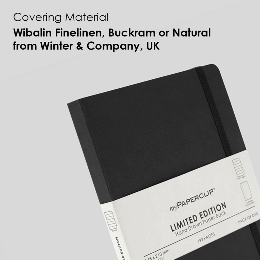 myPAPERCLIP Limited Edition Soft Cover Notebook - Black - A5 - Ruled