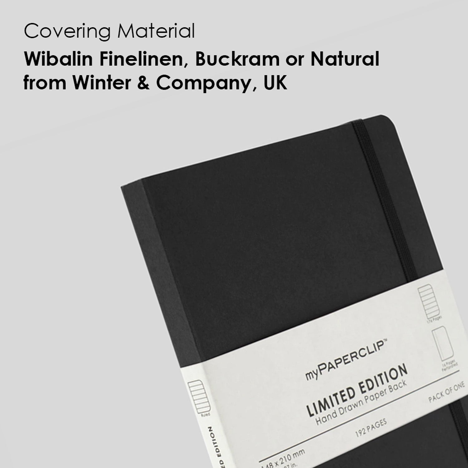 myPAPERCLIP Limited Edition Soft Cover Notebook - Black - A5 - Ruled