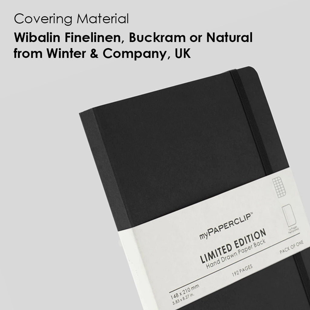 myPAPERCLIP Limited Edition Soft Cover Notebook - Black - A5 - Squared