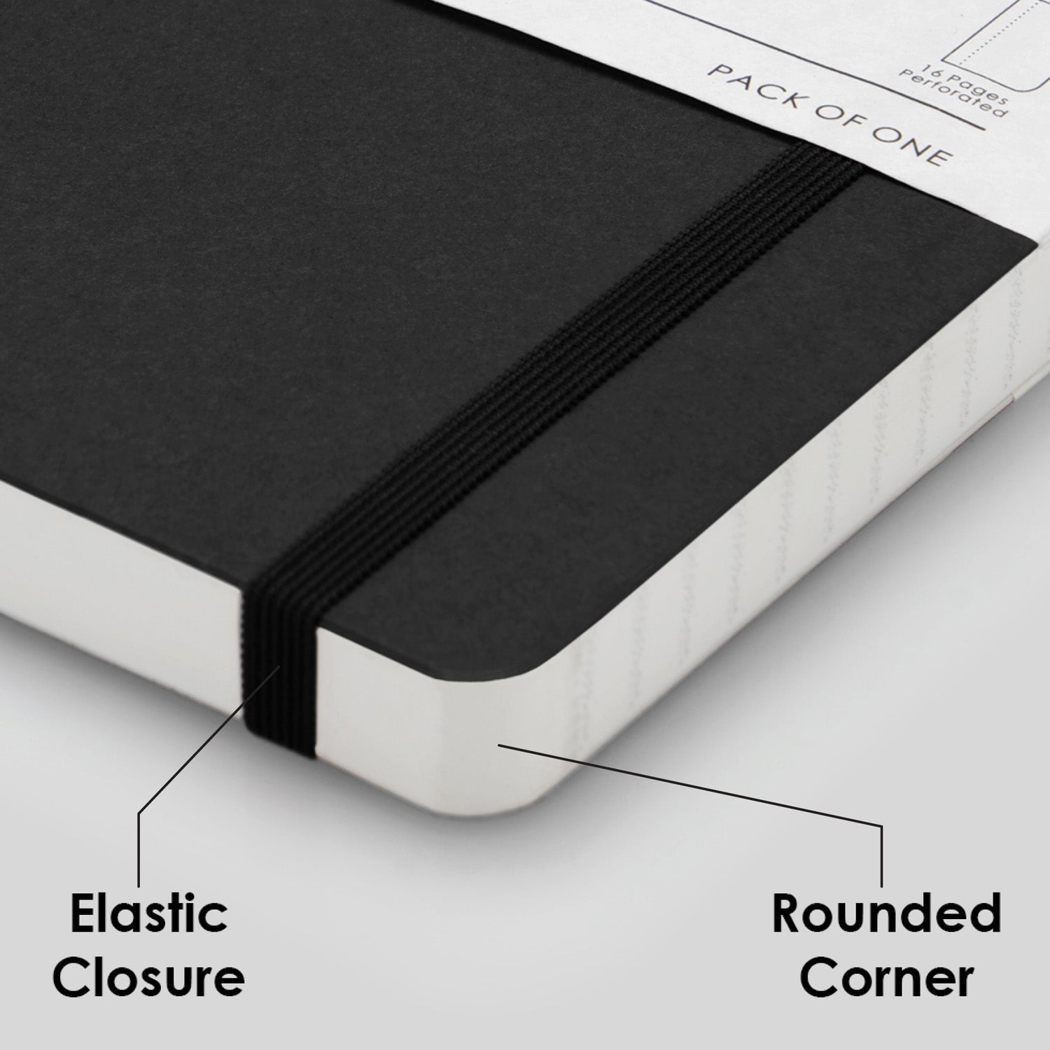 myPAPERCLIP Limited Edition Soft Cover Notebook - Black - A5 - Squared