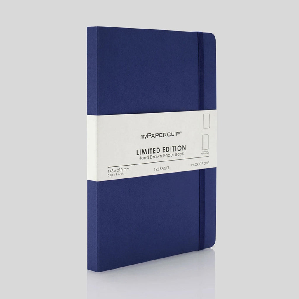 myPAPERCLIP Limited Edition Soft Cover Notebook - Blueberry - A5 - Plain