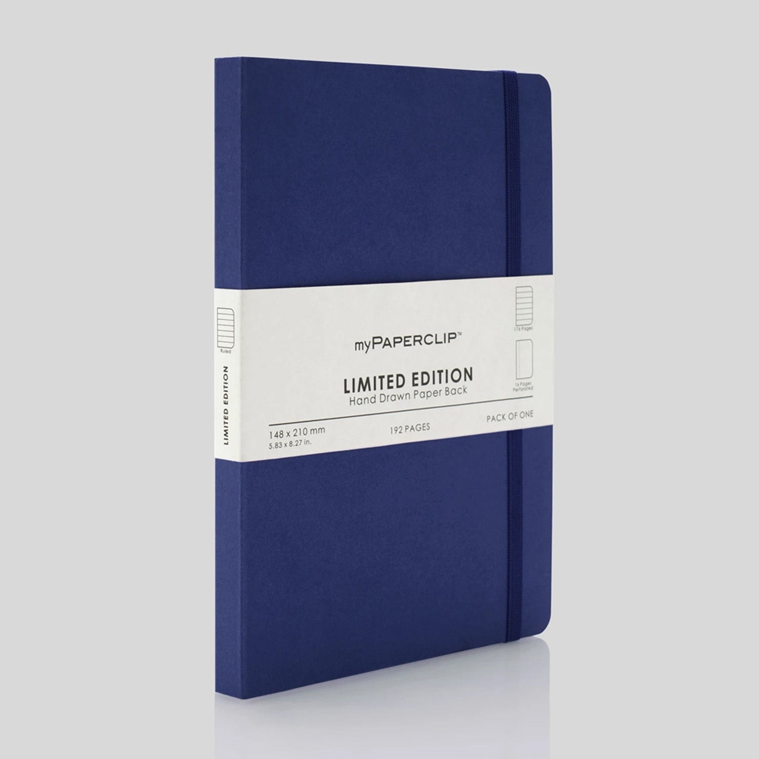 myPAPERCLIP Limited Edition Soft Cover Notebook - Blueberry - A5 - Ruled