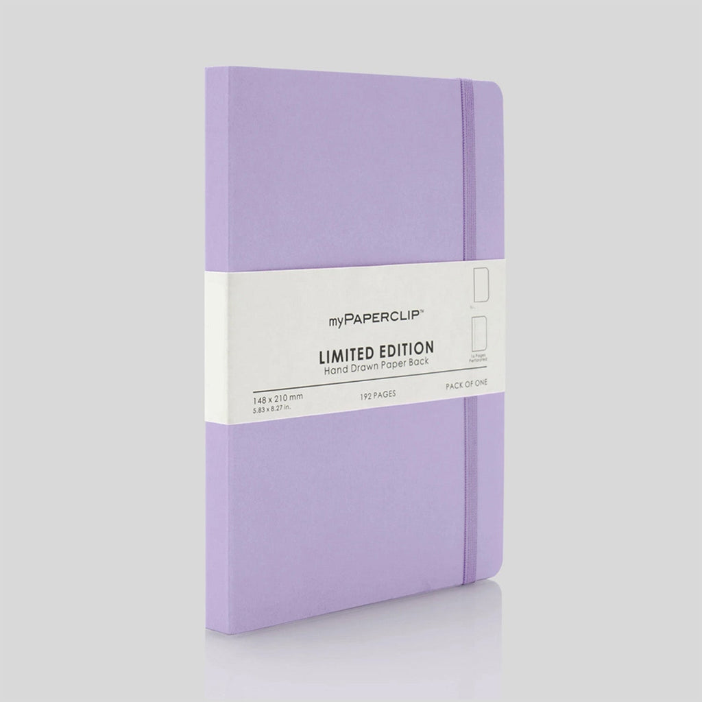 myPAPERCLIP Limited Edition Soft Cover Notebook - Lilac - A5 - Plain
