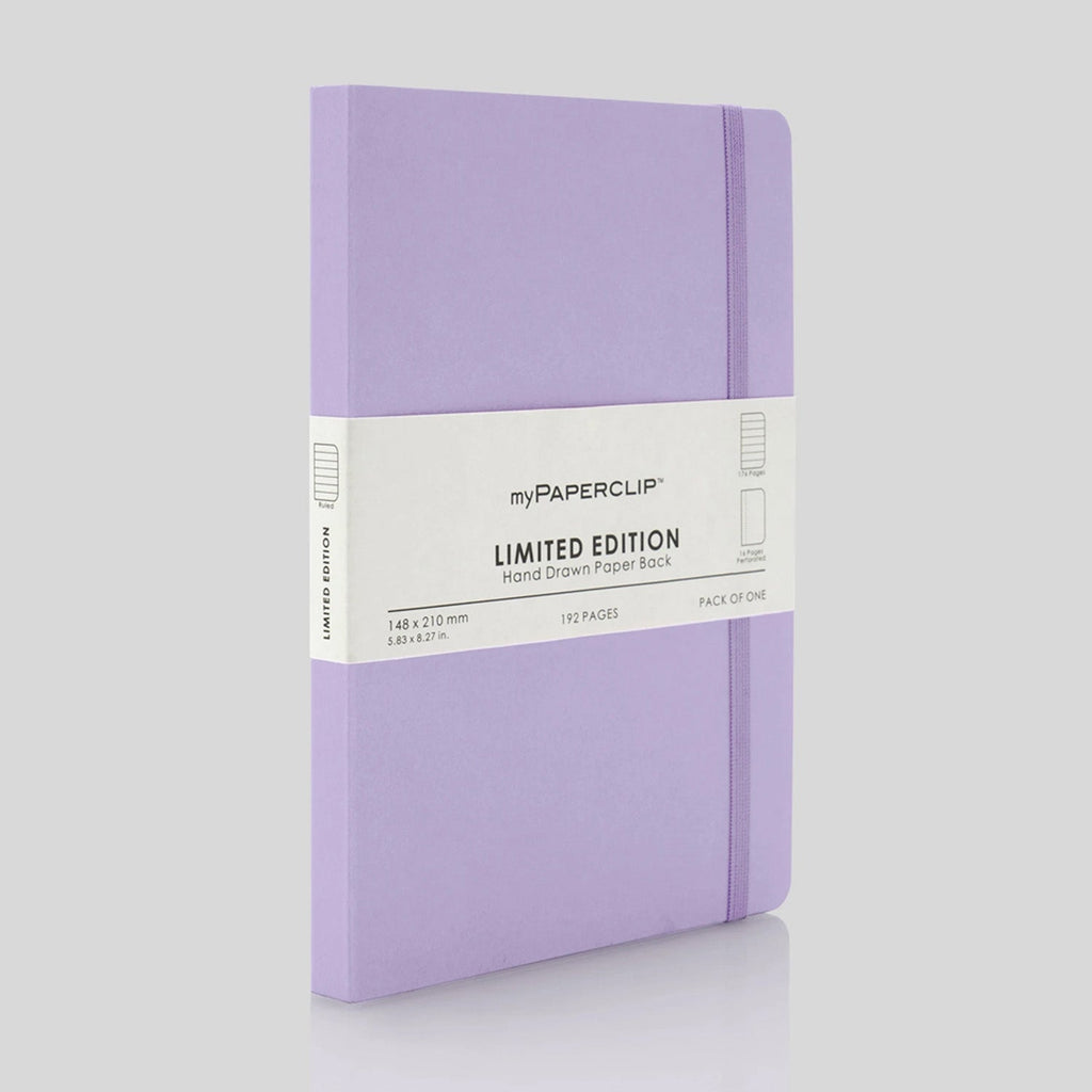 myPAPERCLIP Limited Edition Soft Cover Notebook - Lilac - A5 - Ruled