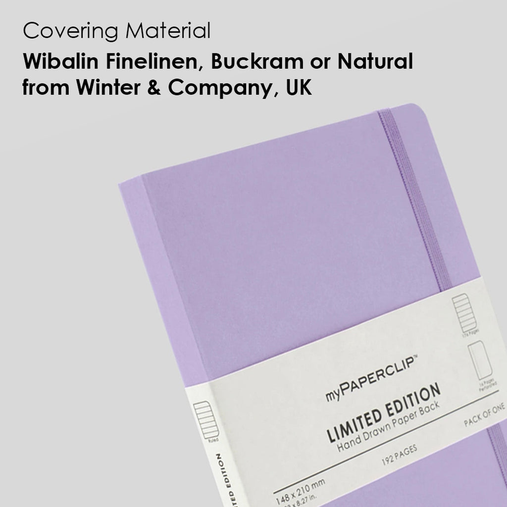 myPAPERCLIP Limited Edition Soft Cover Notebook - Lilac - A5 - Ruled