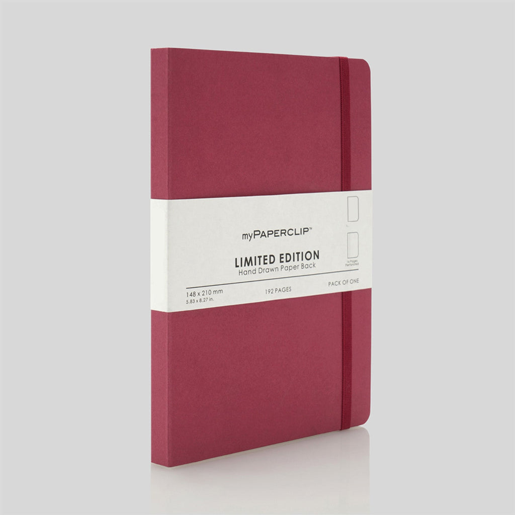 myPAPERCLIP Limited Edition Soft Cover Notebook - Raspberry - A5 - Plain