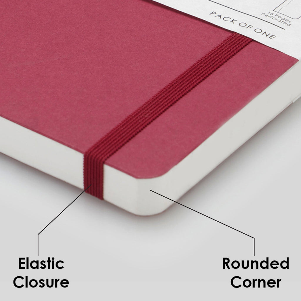 myPAPERCLIP Limited Edition Soft Cover Notebook - Raspberry - A5 - Plain