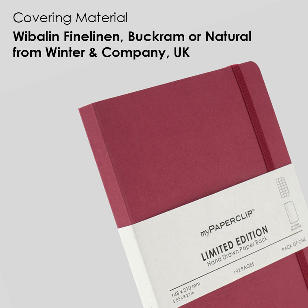 myPAPERCLIP Limited Edition Soft Cover Notebook - Raspberry - A5 - Squared