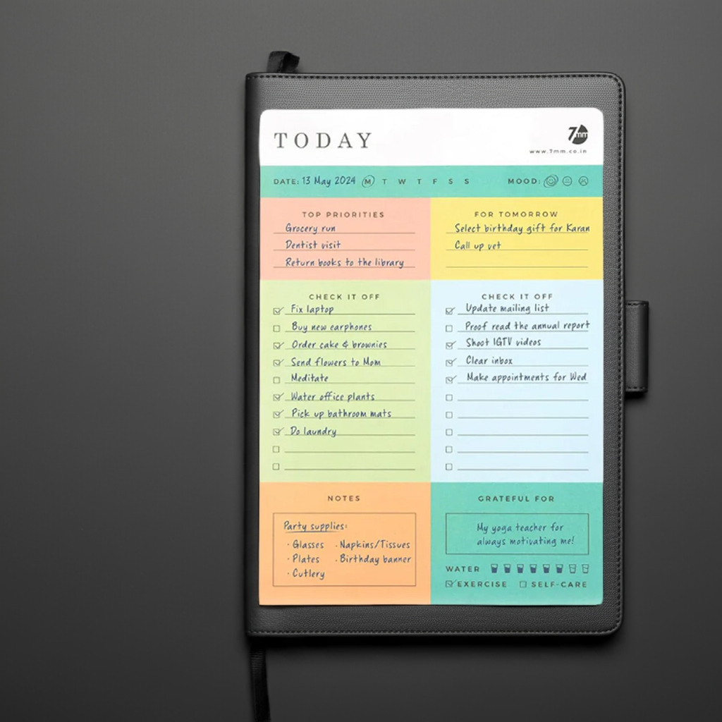 7mm Daily Colorblock Notepad - A5
