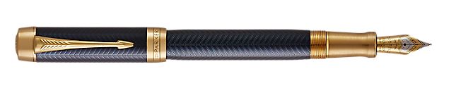 Parker Duofold Prestige Blue Chevron GT Centennial Fountain Pen